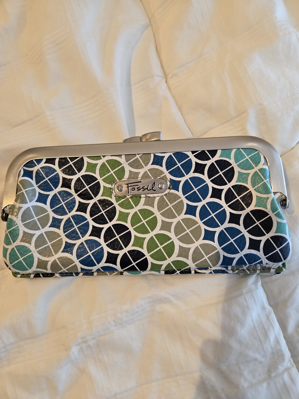Fossil Multicolor Patterned Clutch Wallet